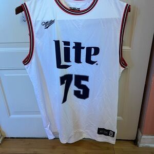 Miller Lite White Basketball Jersey